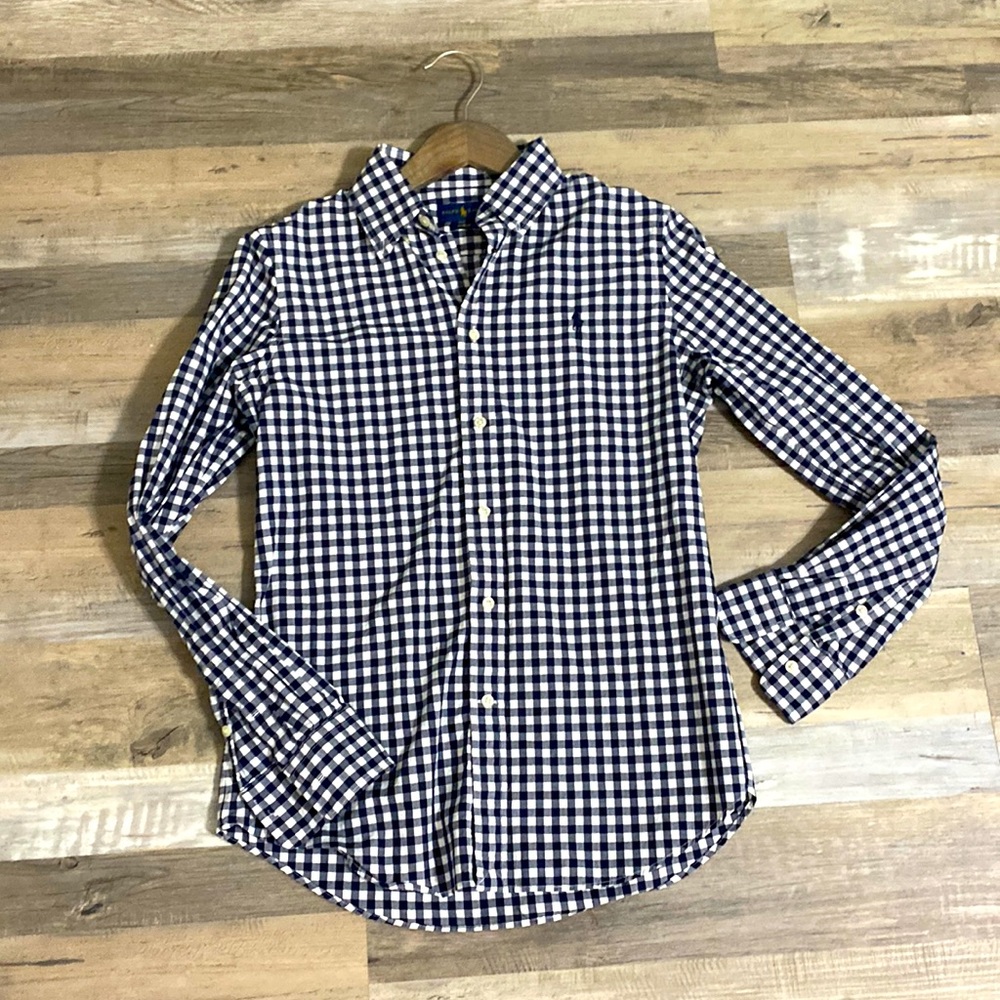 Ralph Lauren Shirt Slim Fit Sz M Navy
